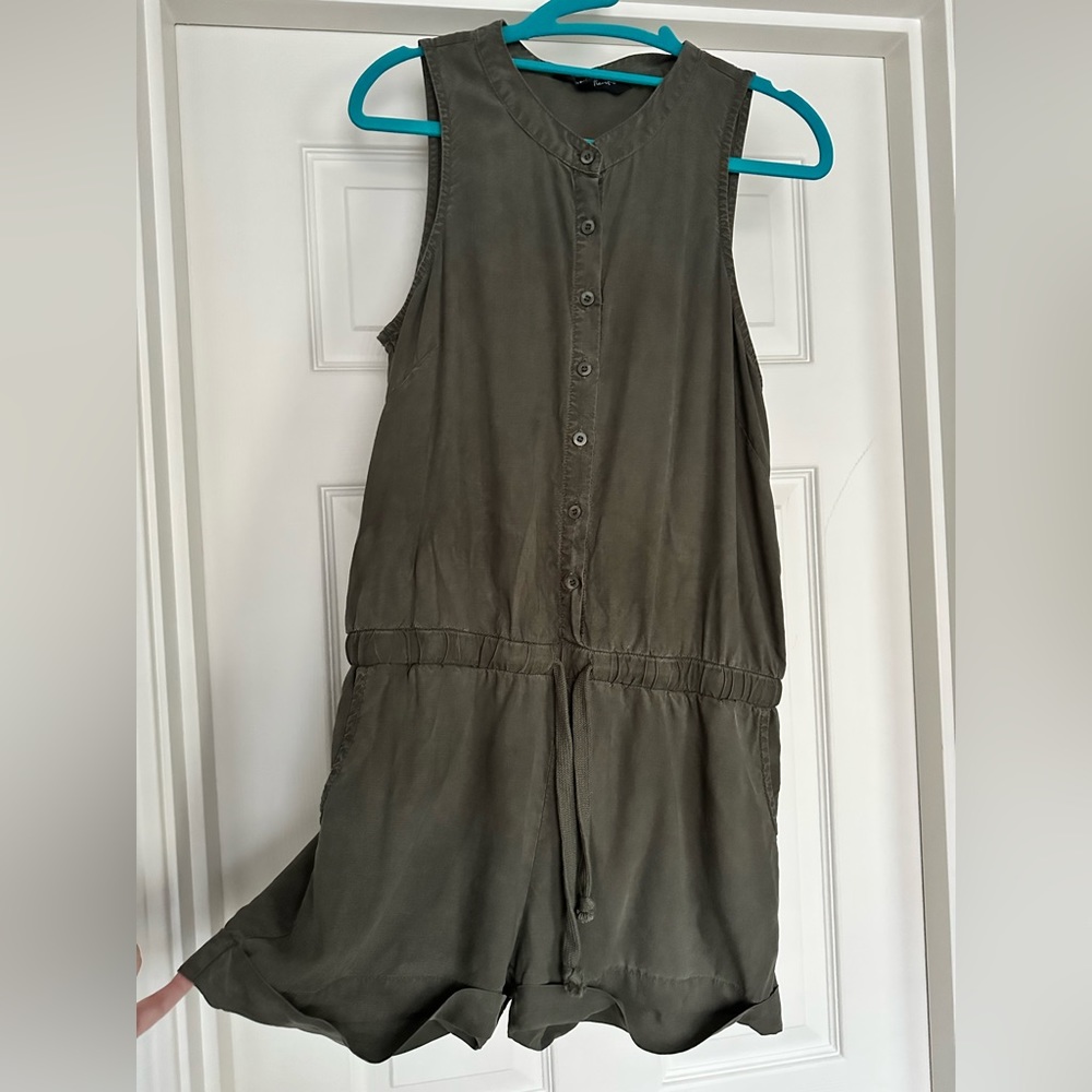 Velvet Heart olive green short romper